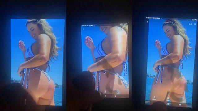 The basketball player’s impressive booty bounces on the court in stunning shots