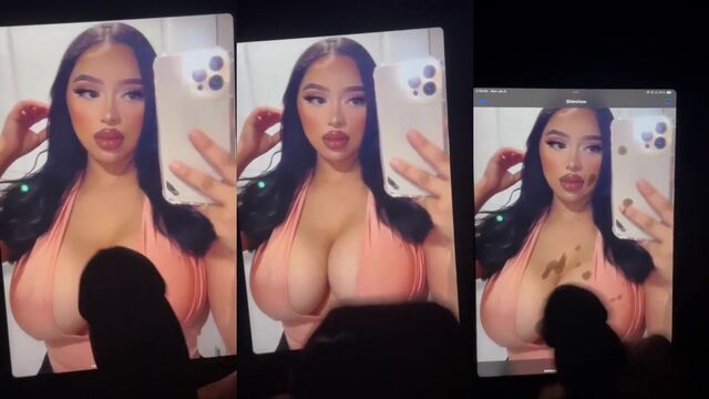 A hot cum tribute for the big tits Latina pornstar
