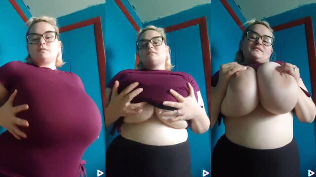 The priestess of lust offers her huge tits and nipples