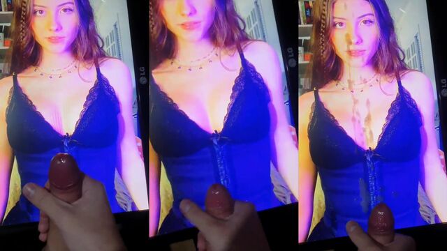 A tribute to the hot girl Sofia Espanha with a cumshot ending