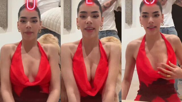 Kenia Os shows her big tits and fucks like a slutty puta