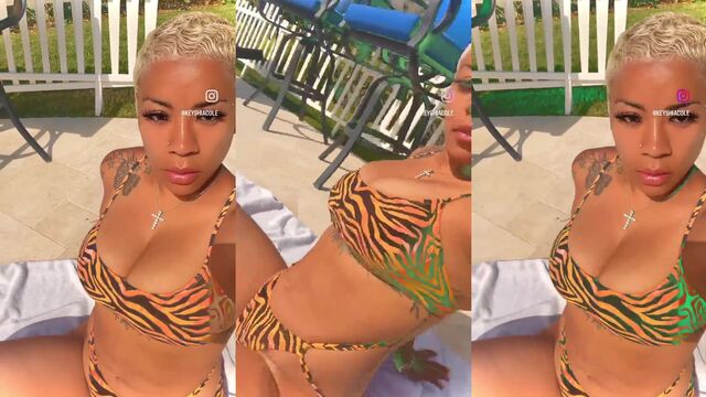 Hot celebrity Lucy Skkrr tries on colourful bikinis and teases herself