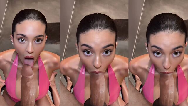Kylie Jenner facefucked in deepthroat challenge by Throated