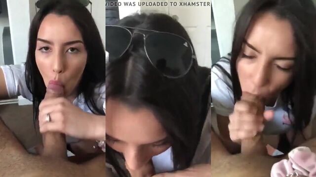 A gorgeous Latina cumslut worships and rides the biggest white cock ever