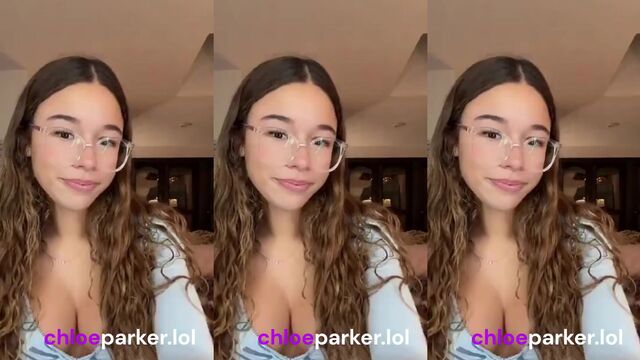 TikTok star Chloe Parker shows off her fake boobs in steamy scene