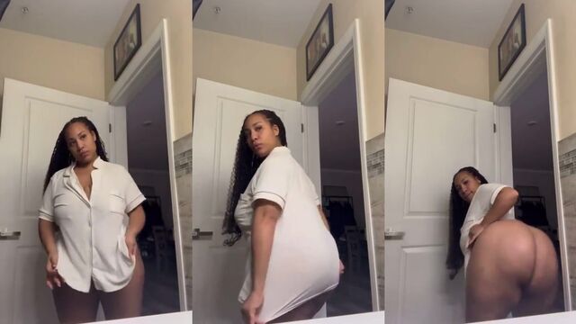 The fat Dominican girl MyNameIsKathrynn exposes her huge ass on Instagram