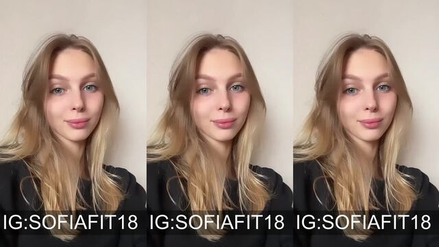 Hot blonde with beautiful eyes on OnlyFans action