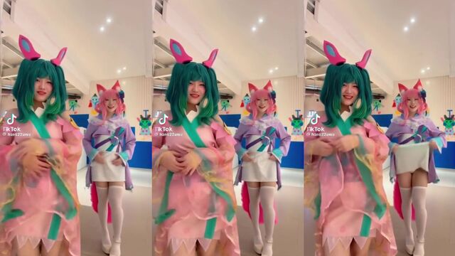 Cosplay slut gets her ROV filled with sticky cum