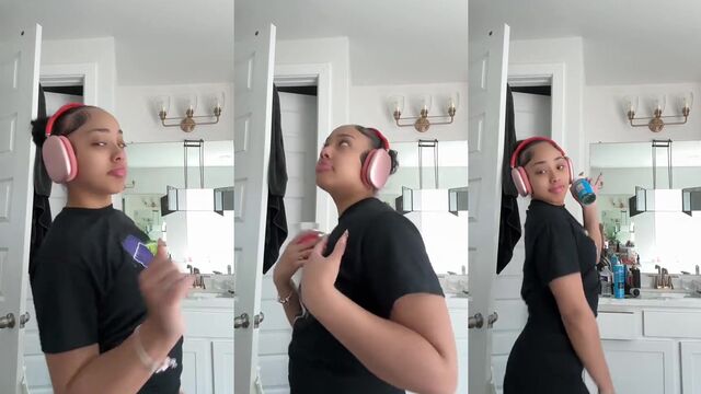 Thick Latina streamer twerks and shows big ass on Instagram