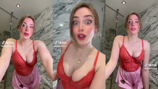 Hot Latina TikTok dancer from Argentina shows her small tits and ass