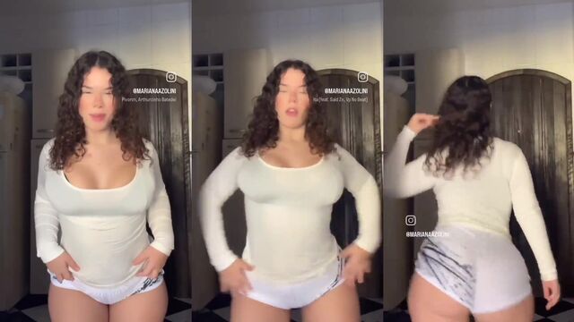 Hot gostosa with big ass shaking on TikTok