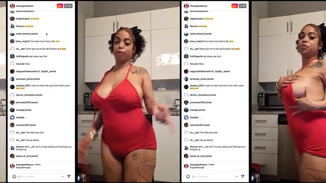 Ebony IG model shows off her perfect ass for you live