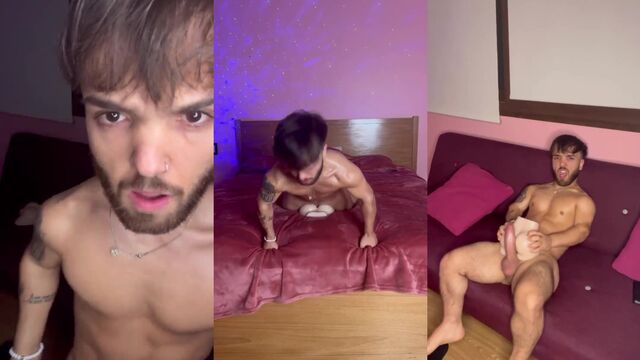 A man fucked his boyfriend using a toy in gay sex