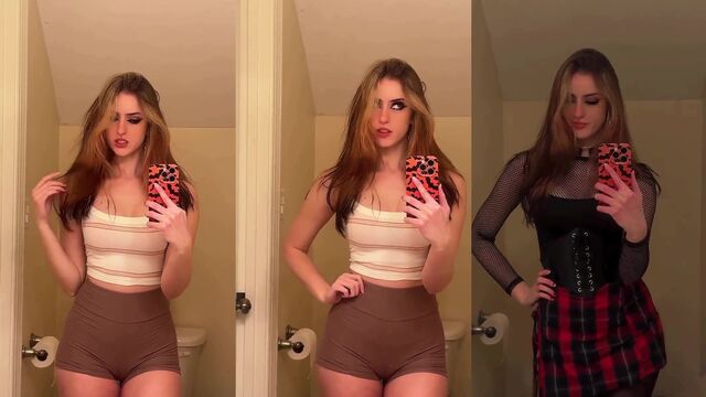 Hot slut with fishnets shows off her gorgeous ass on IG