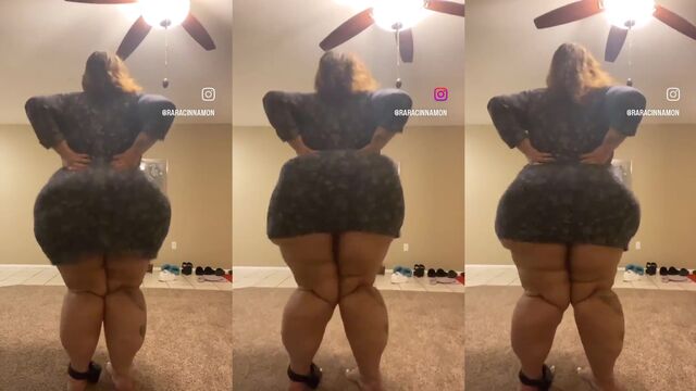 Thick Latina twerks her fat ass with buttplug in candid walk