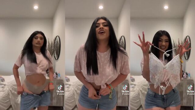 This Latina slut Yoatzi knows how to handle a big cock