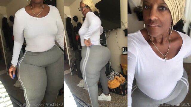 Ebony with huge saggy tits enjoys getting her pussy eaten