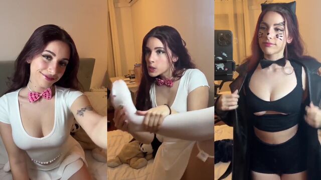 White pussy Brazilian beauty Catarina gets fucked hard on cam
