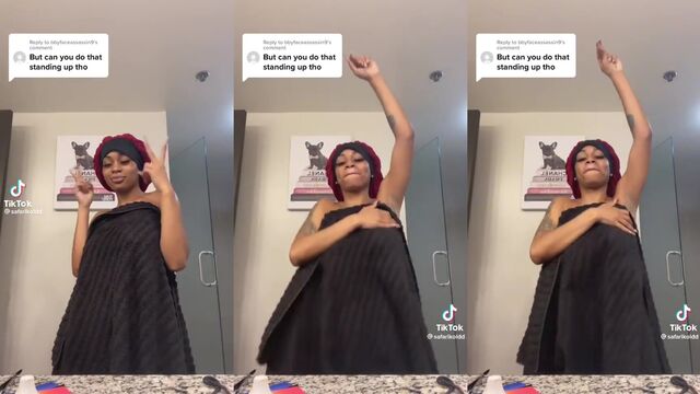 Thick baddie twerks her phat ass to clap