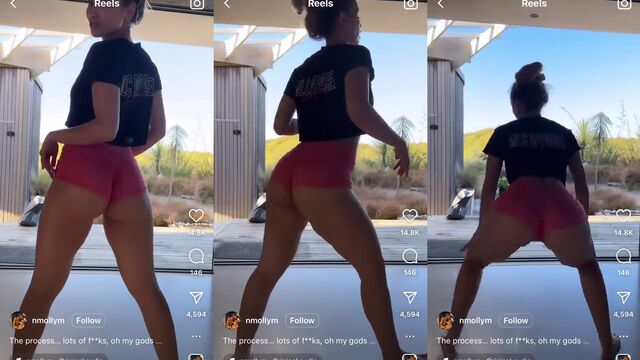 A sexy girl shows her best twerk dance on the bed to impress everyone