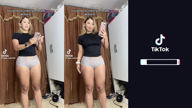Tiktoker Vane Vane shows her big ass on OnlyFans