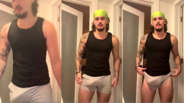 A sexy Cuban guy shows his uncut dick in a steamy video
