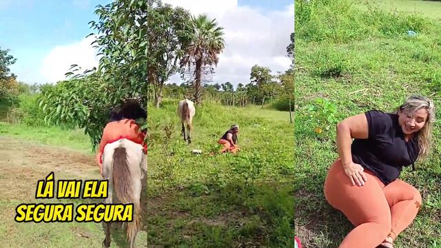 A Brazilian coroa is having a great time with a tasty and juicy gostosa