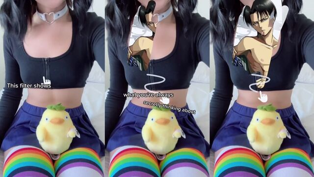 Fairybabygoth Blue Hair Asian Fucked in Ganyu Cosplay and Creampied