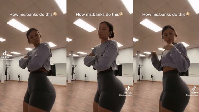 A thick and fat ass of a fitness girl is shaking with passion