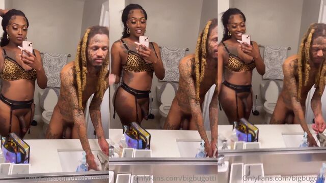 Big booty transsexual Brandy Bugotti enjoys intense sex