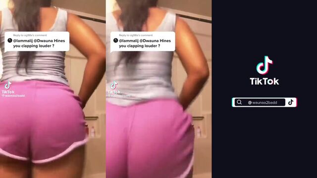 Thick Baddie Gets Her Phat Ass Clapped For In A TikTok Video