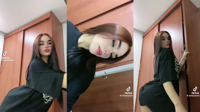TikTok star gets naked and shows her body in steamy video