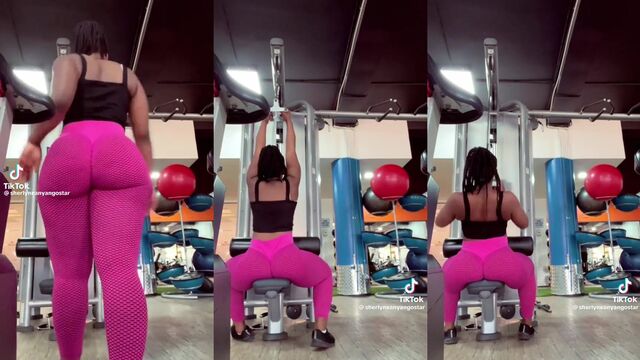 Thick ebony babe Sherlyne Anyango enjoys a nice bwc session