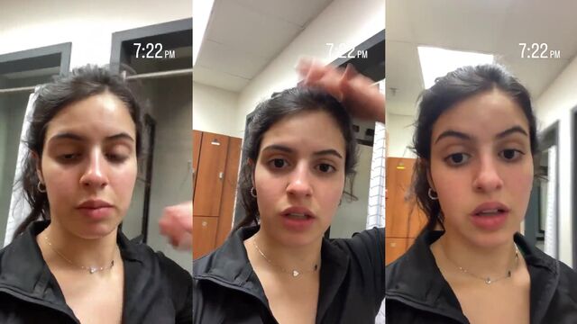 The hot vagabunda Elo Cardone works out her body in the academy