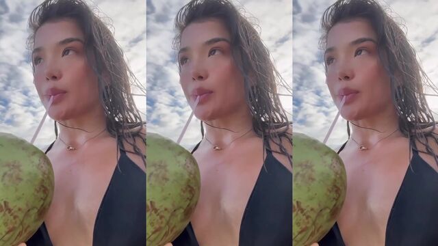 Mexican UFC fighter Tracy Cortez shows off her big ass in a steamy scene