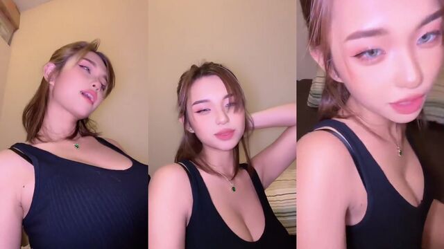 A guy is having fun with his girlfriend in a unique way