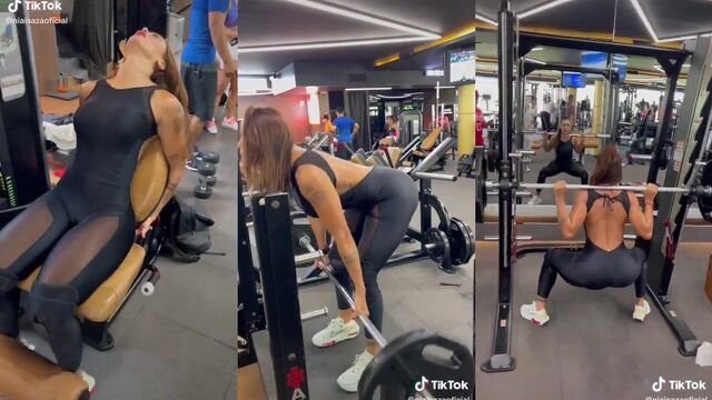 Fitness babe from Colombia shows off her big clit while masturbating in leggings