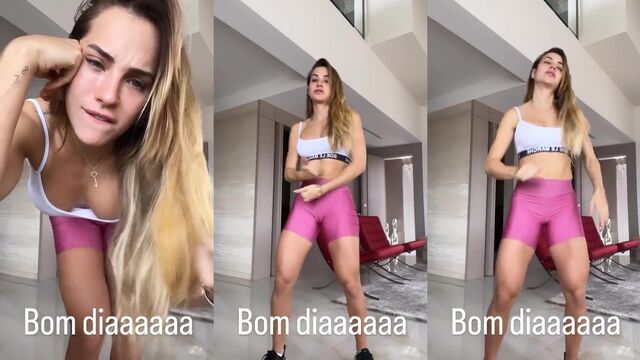 Gabi Martins, a hot white girl rebolando sensually to funk music