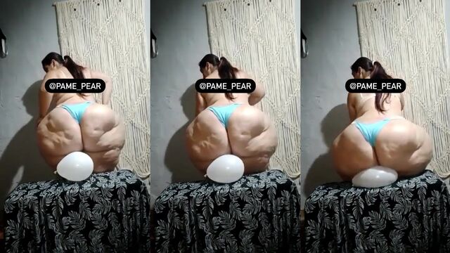 Fat SSBBW shakes her big ass in the kitchen