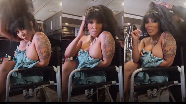 Accidental nip slip during a sexy twerk dance on Instagram Live