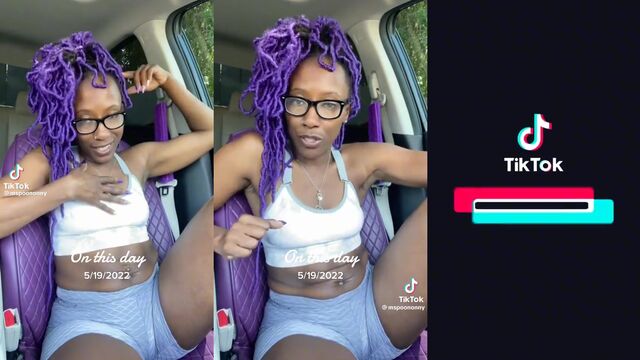 Ebony girl with phat pussy gets fucked hard on TikTok