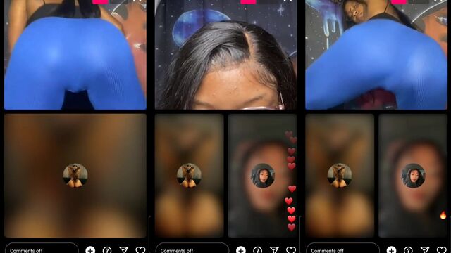 Accidental nip slip during an Instagram Live stream