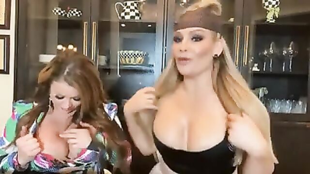 Natalya and Jenni wrestle, showcasing their thick tits and booty in WWE style