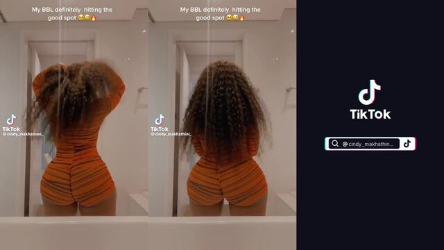 Cindy Mahakathini shakes big booty on camera with intense passion