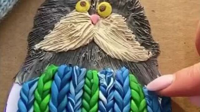 Котик из пластилина