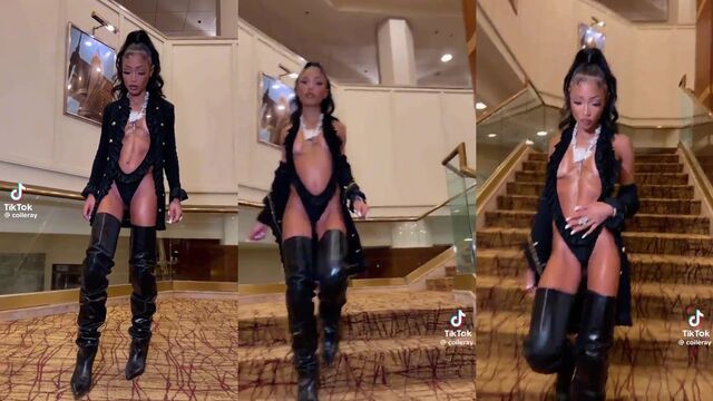 Petite Korean star Coi Leray shows off her slim body