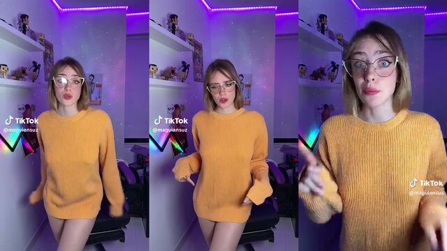 Hot Latina TikTok dance with small tits and amazing ass