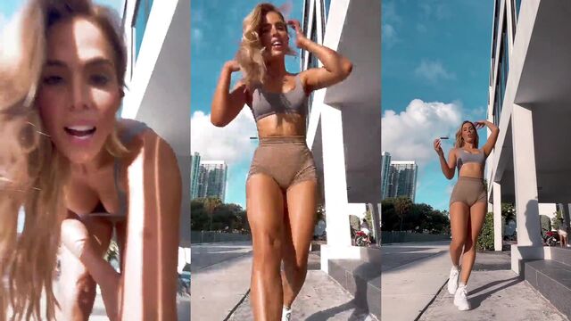 Fitness Brasil Trans 16cm Gozando em Spandex Candid Leggings