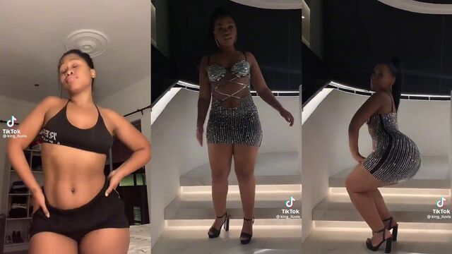 Petite ebony girl with small tits and big ass