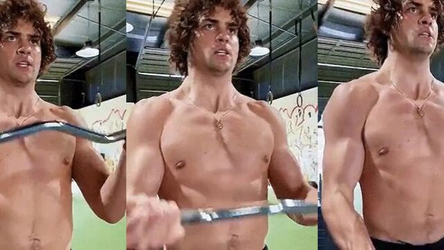 Noah Centineo shows off his huge cock and impressive body in this hot video